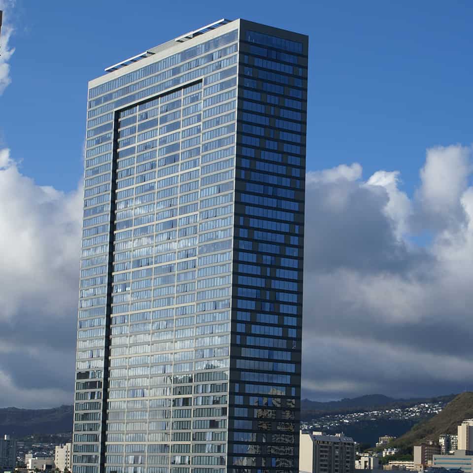 PACIFICA CONDOMINIUMS, Honolulu, HI DLAA, D L ADAMS ASSOCIATES, high rise mixed use residential acoustical consulting, USA