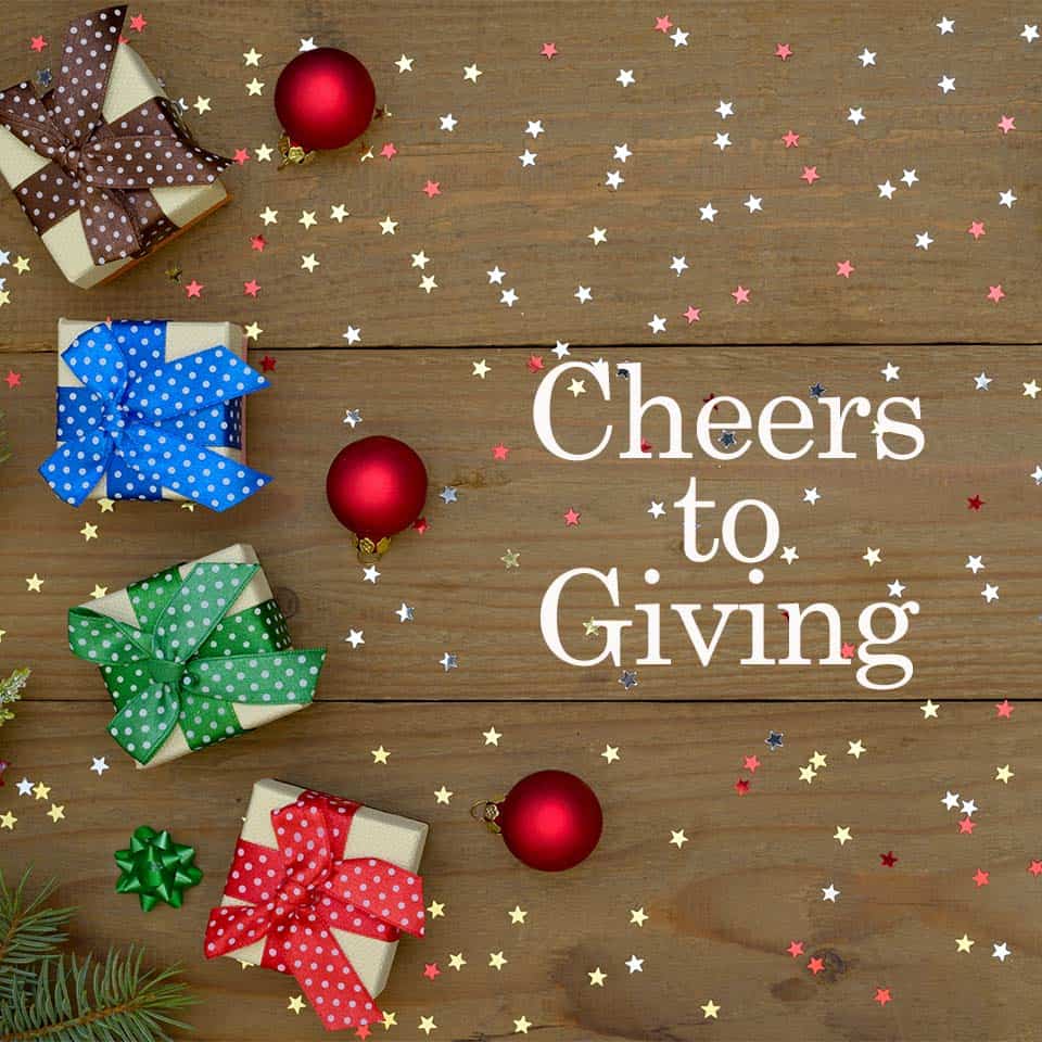 presents and cheers to giving