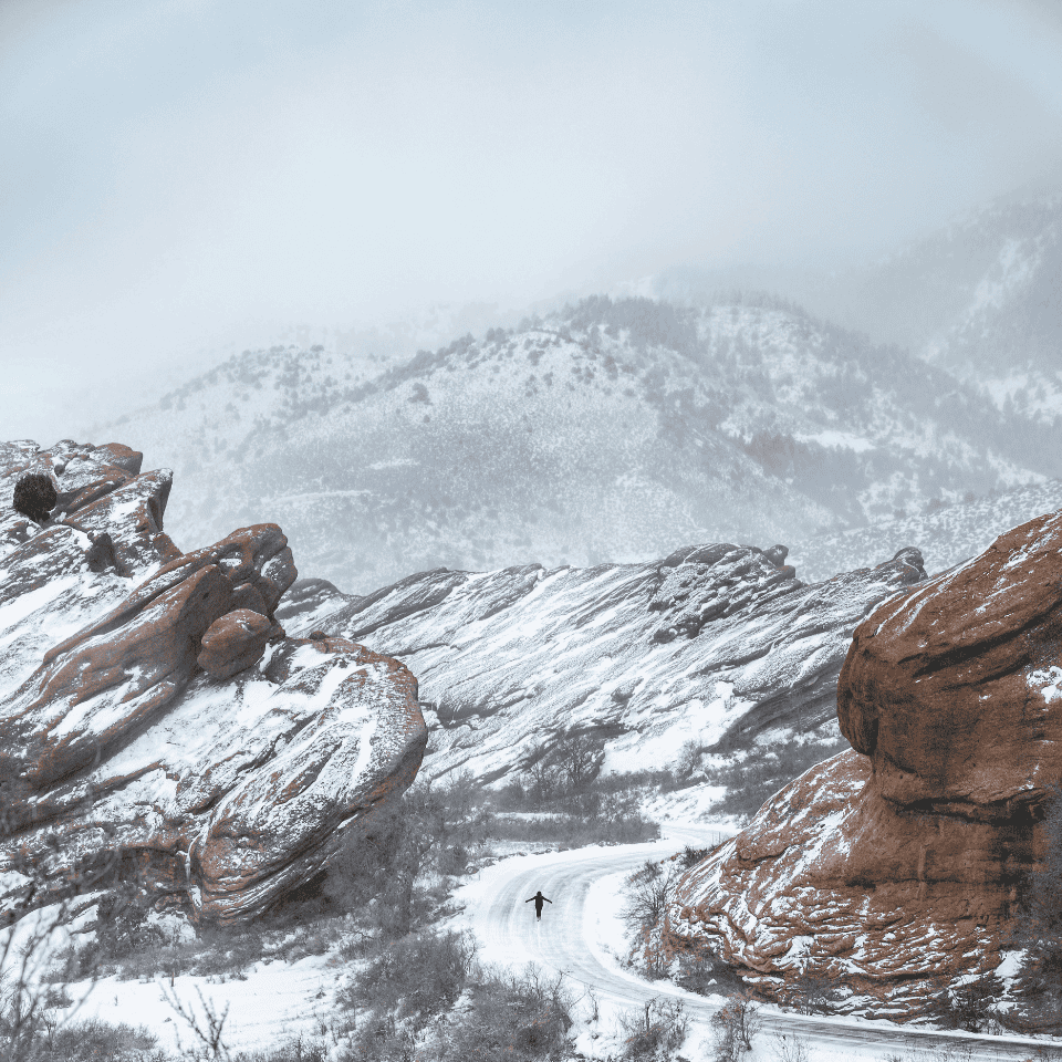 Snow on Red Rocks